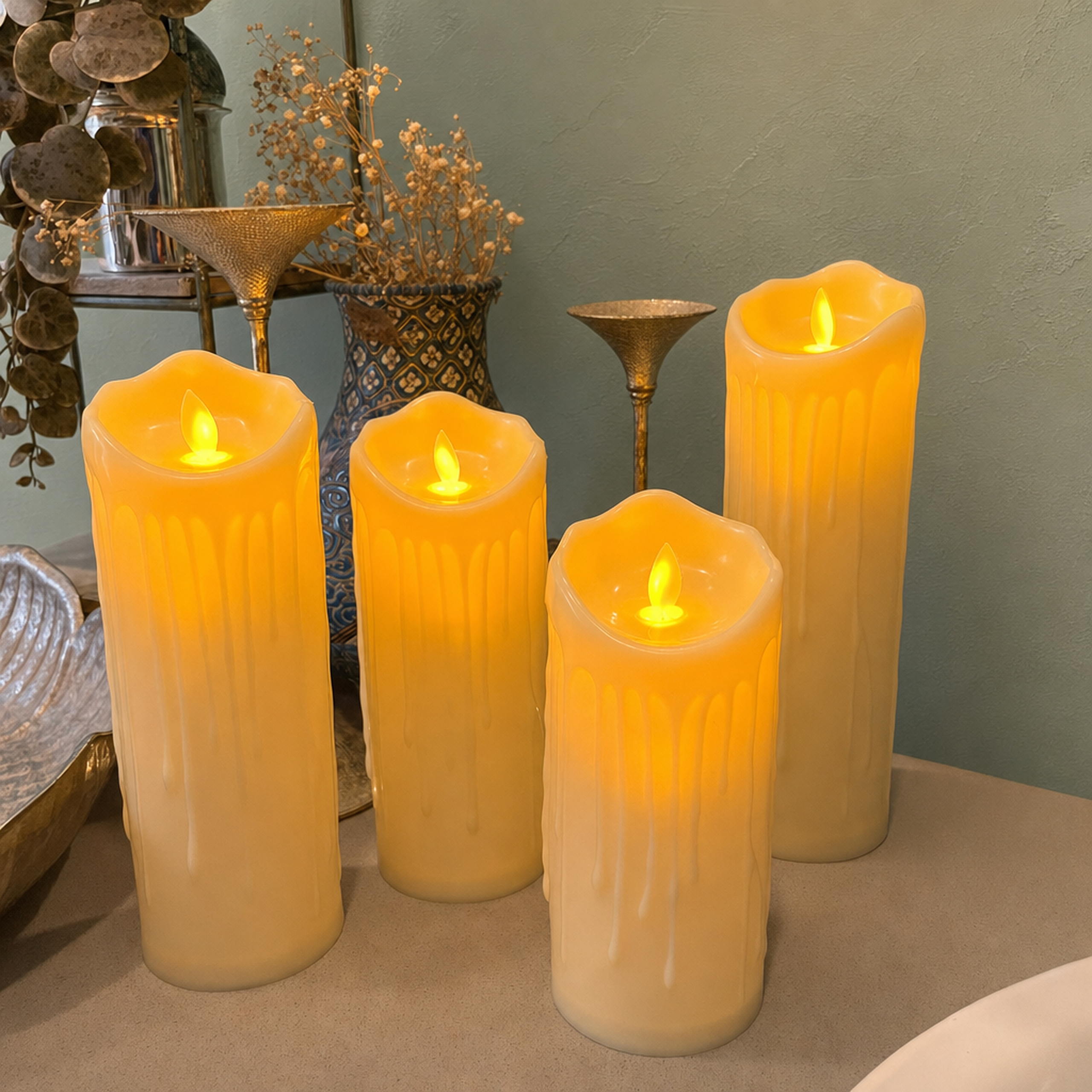 LED Como Pillar Candles