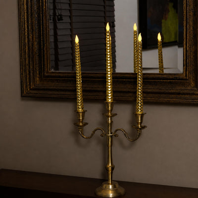 LED Shimmer Taper Candles