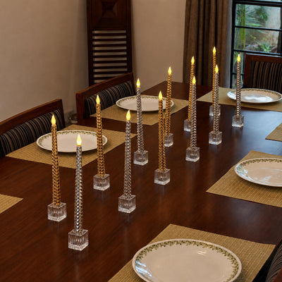 LED Shimmer Taper Candles