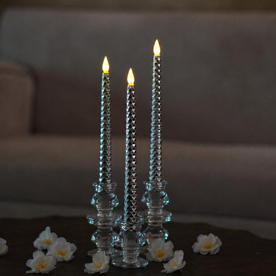 LED Shimmer Taper Candles