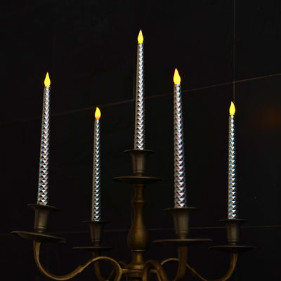 LED Shimmer Taper Candles