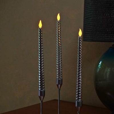 LED Shimmer Taper Candles