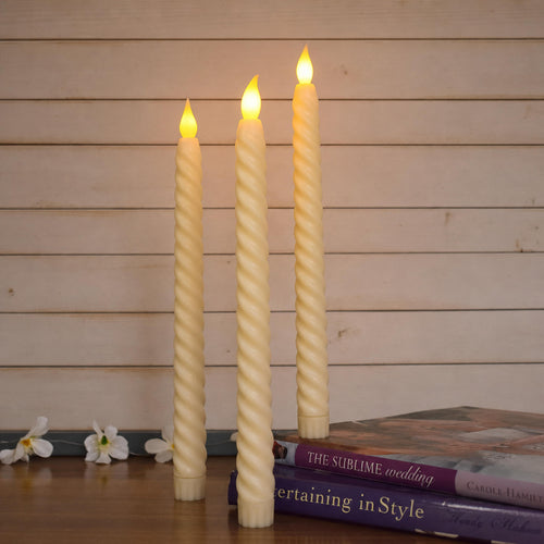 LED Spiral Taper Candles