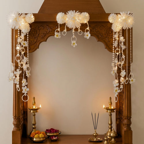 Pearl Toran with Fairy Lights