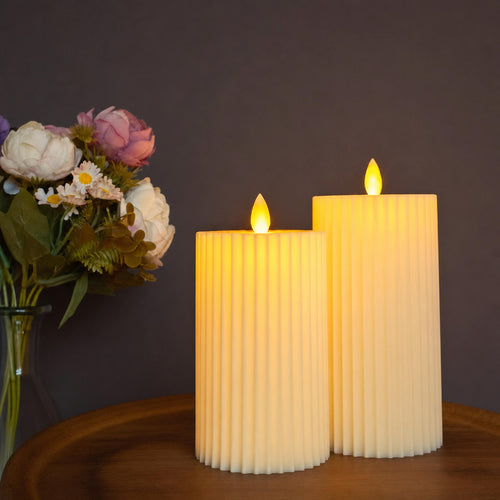 Ribbed LED Candle