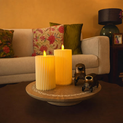 Ribbed LED Candle