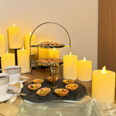 Ribbed LED Candle