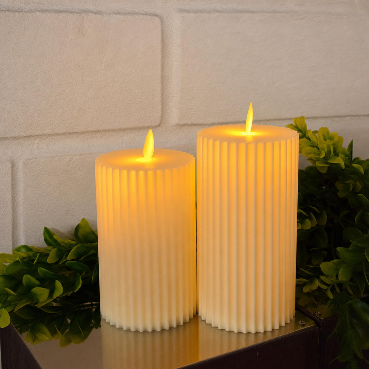 Ribbed LED Candle