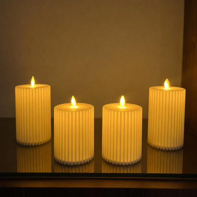 Ribbed LED Candle