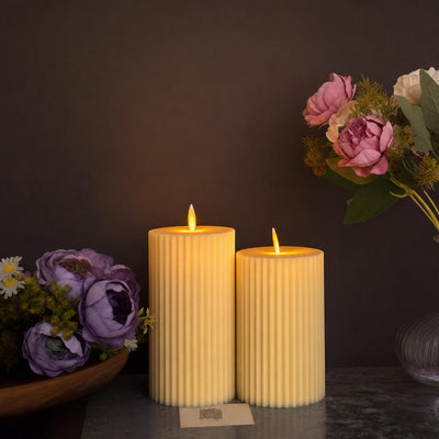 Ribbed LED Candle