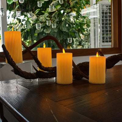 Ribbed LED Candle