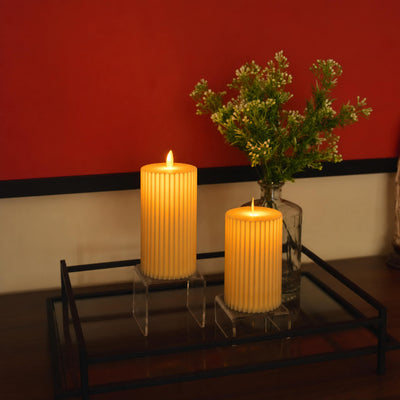 Ribbed LED Candle