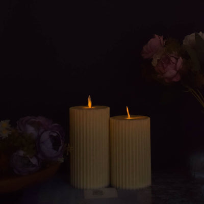 Ribbed LED Candle