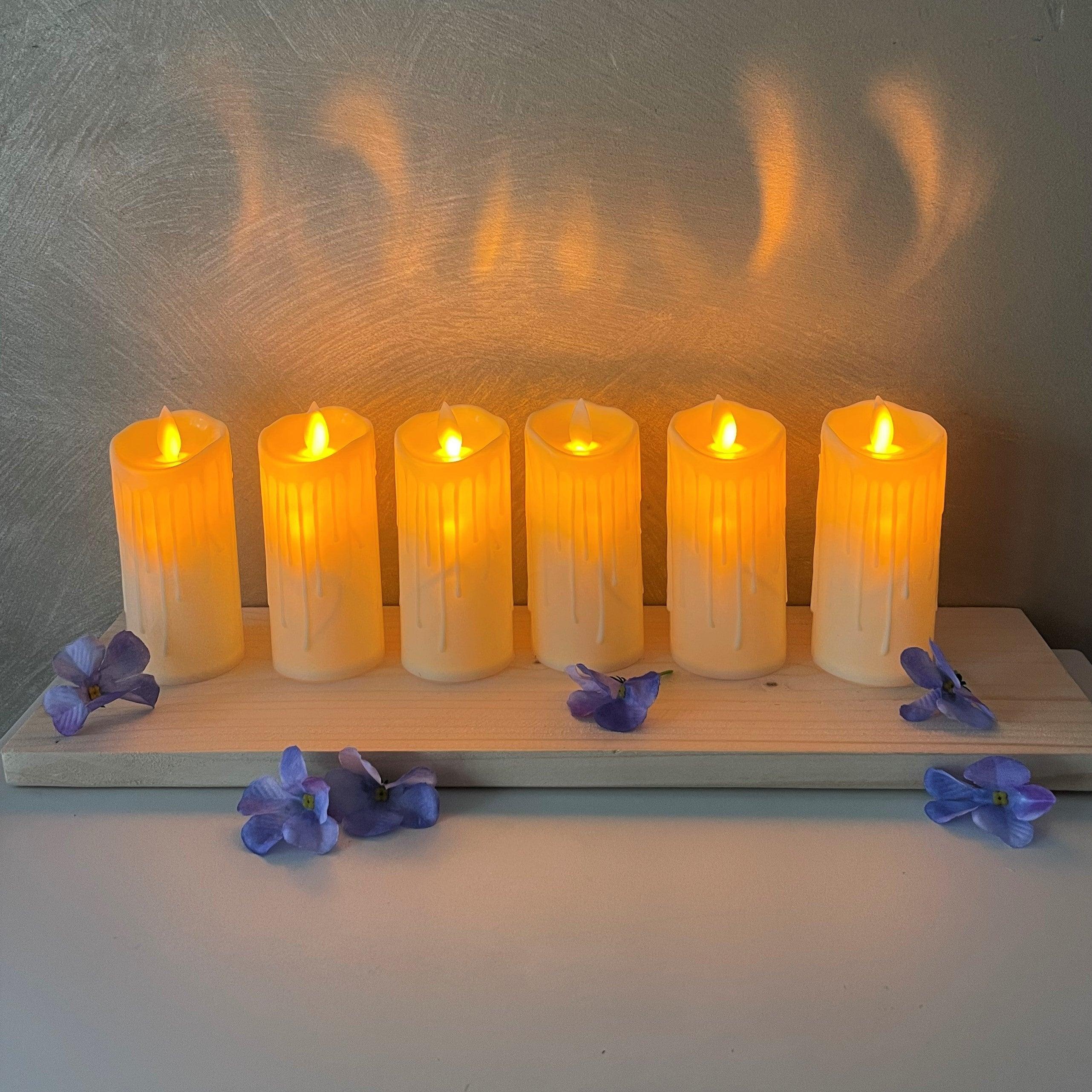 LED 4inch Candle - Floral Art by Nandini (A unit of R S creations and designs)