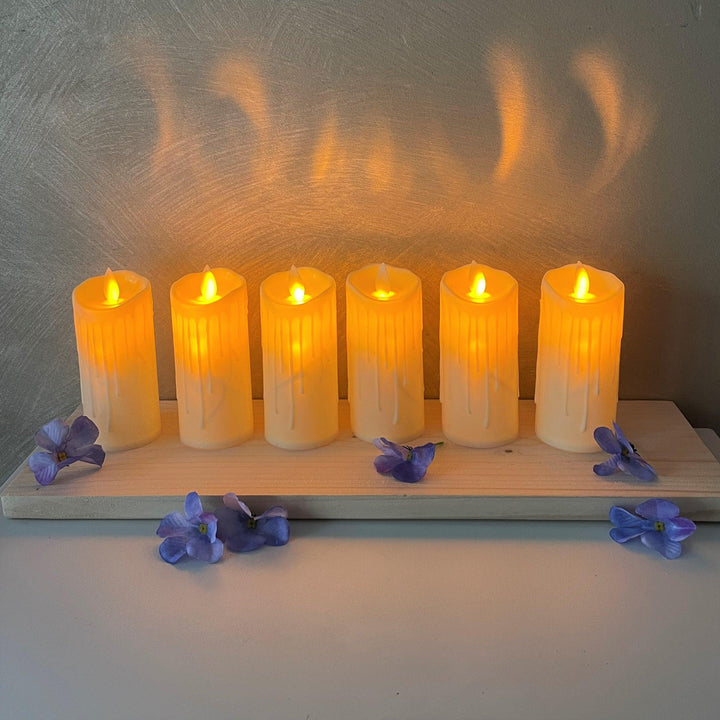 LED 4inch Candle - Floral Art by Nandini (A unit of R S creations and designs)