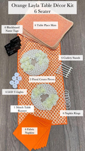 Layla Table Decor Kit - Floral Art by Nandini (A unit of R S creations and designs)