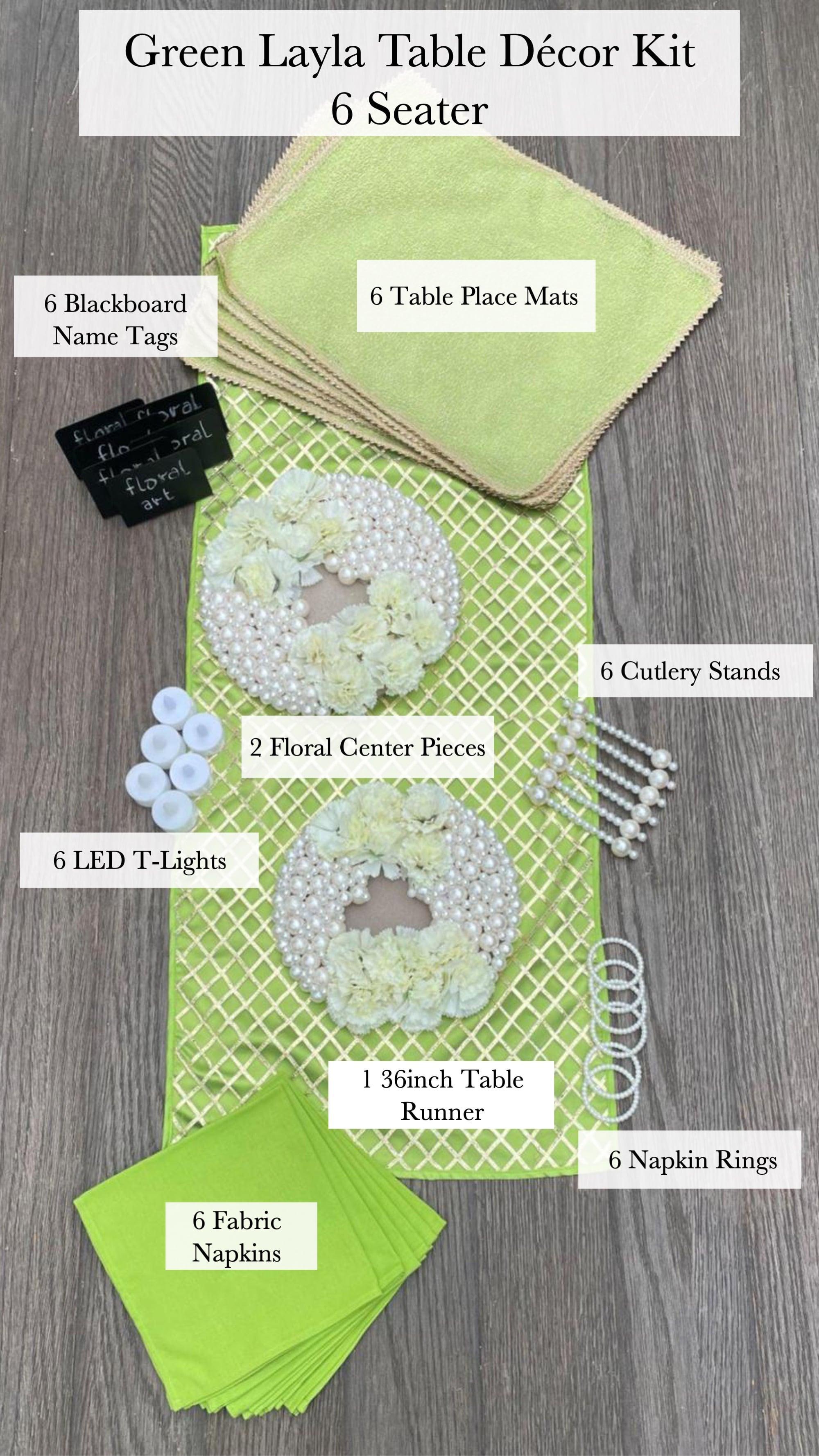 Layla Table Decor Kit - Floral Art by Nandini (A unit of R S creations and designs)