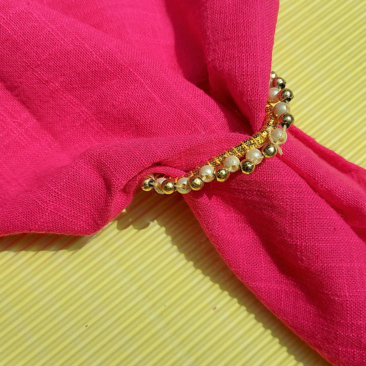 Golden Napkin Rings - Floral Art by Nandini (A unit of R S creations and designs)