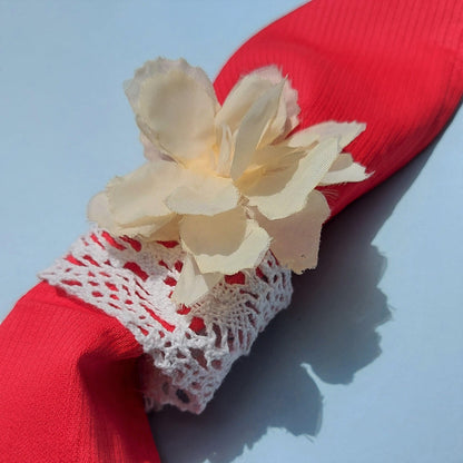 Lace Napkin Tie Ups - Floral Art by Nandini (A unit of R S creations and designs)