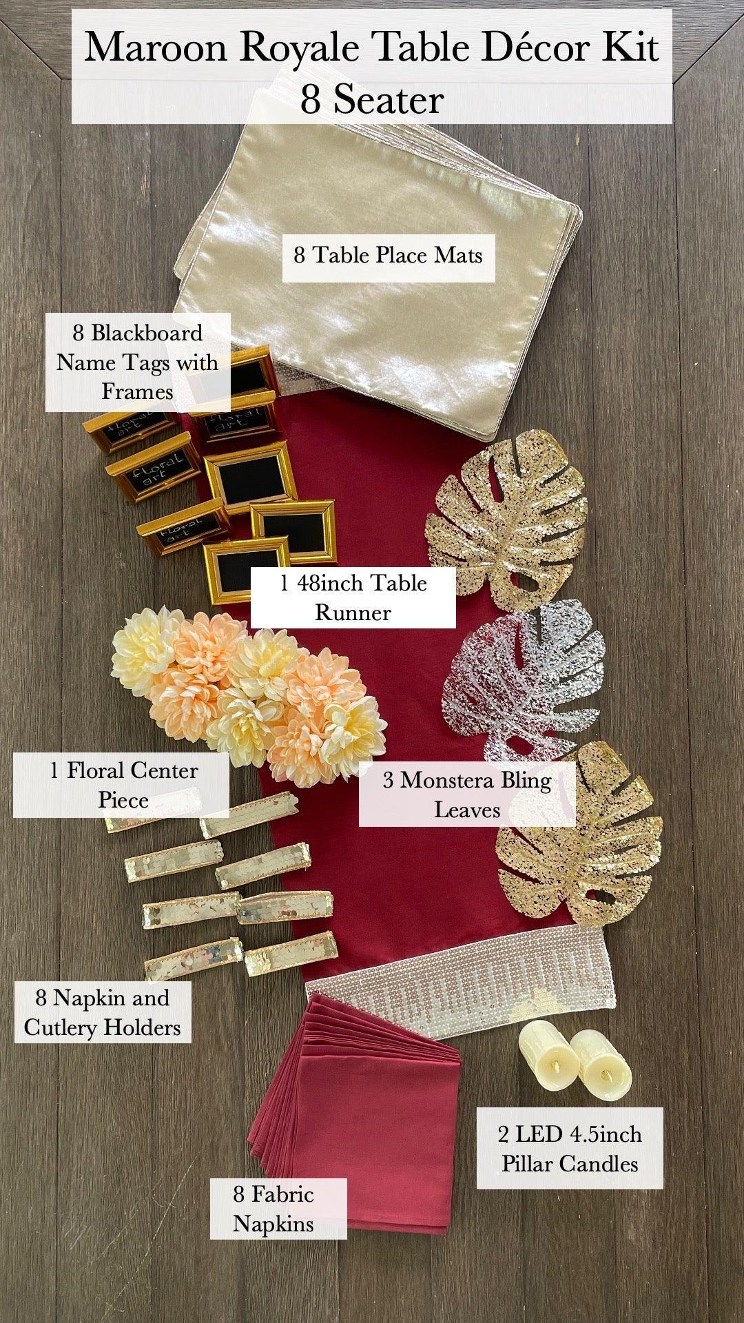 Royale Table Decor Kit - Floral Art by Nandini (A unit of R S creations and designs)