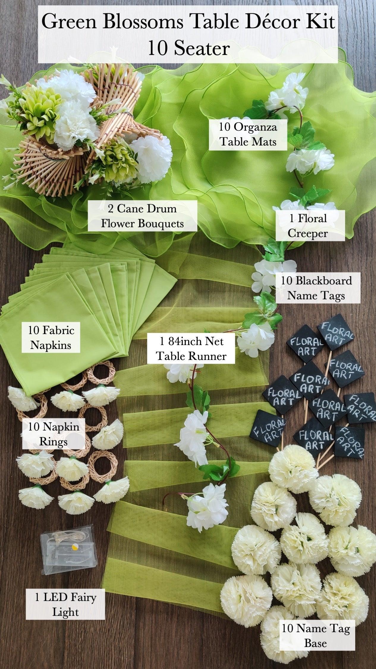 Blossoms Table Decor Kit - Floral Art by Nandini (A unit of R S creations and designs)