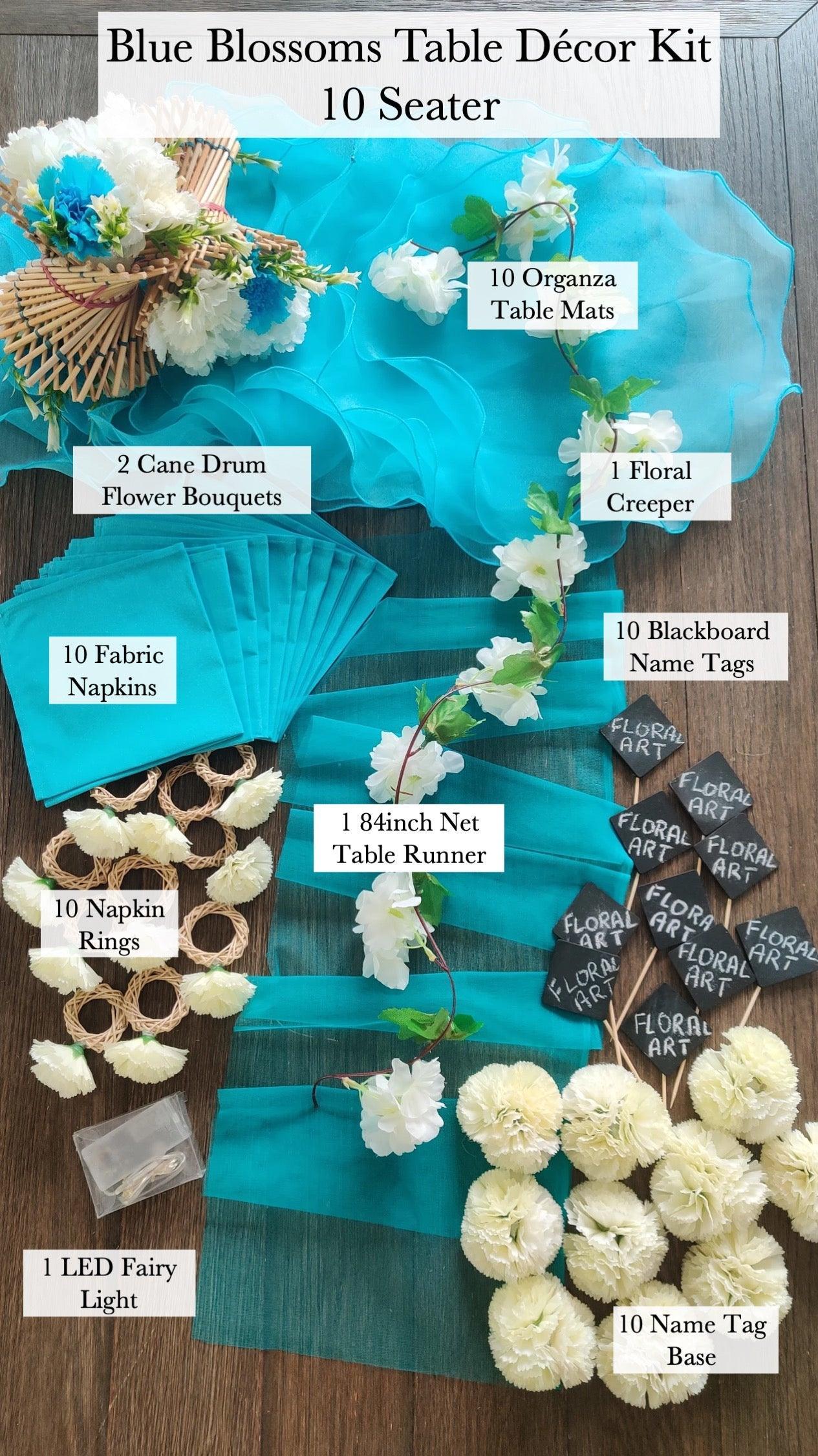 Blossoms Table Decor Kit - Floral Art by Nandini (A unit of R S creations and designs)