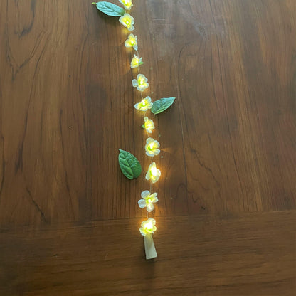 Flower Creeper with Fairy Lights (Battery Operated) - Floral Art by Nandini (A unit of R S creations and designs)