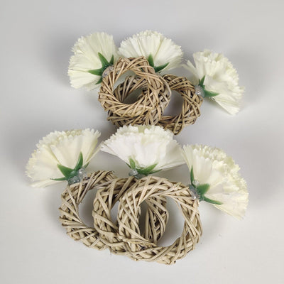 Cane Napkin Ring - Floral Art by Nandini (A unit of R S creations and designs)