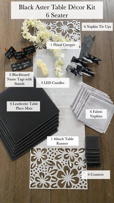 Aster Dining Table Decor Kit - Floral Art by Nandini (A unit of R S creations and designs)